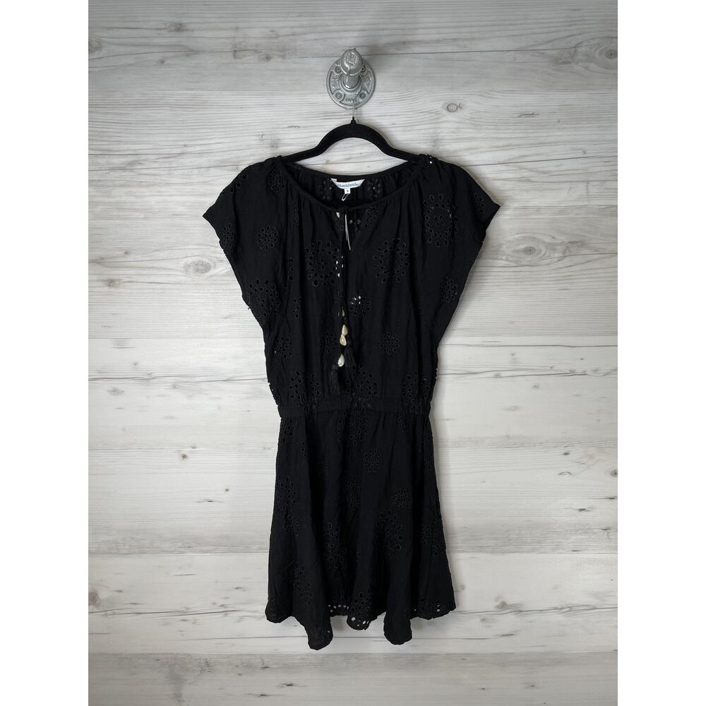 Blueisland Dress Womens Small Black Eyelet Lace Short Sleeve Summer Sundress‎